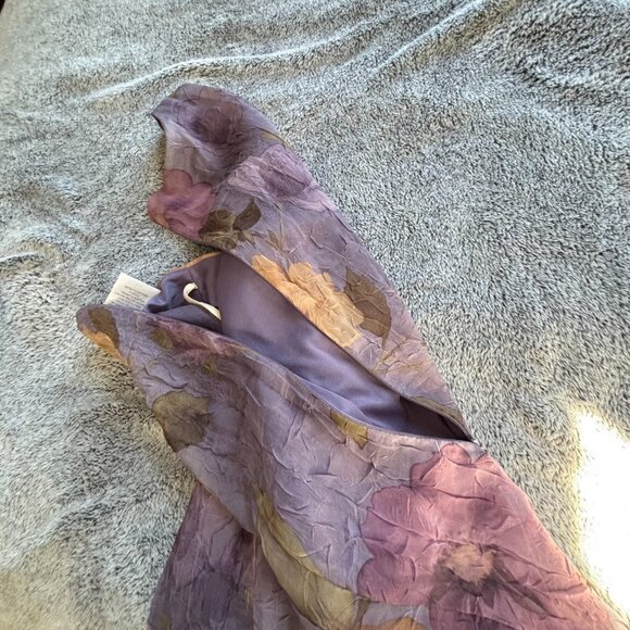 Vtg Miss Dorby Dress Size 10 2 Piece Set Floral Fairy Sheer Crinkle Boho 19179 - Picture 13 of 15